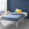 Zinus SmartBase Letto pieghevole 80x190 cm - Altezza 35 cm - Ottimo come letto per gli ospiti - Con contenitore sotto il letto - Letto in metallo - Bianco