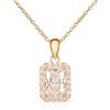Diamond Treats Collana Donna Oro con Zirconi Taglio Smeraldo Bianchi, Elegante Collana Oro Donna Rettangolare in Argento 925 con Confezione Regalo