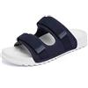 LANGYA Pantofole per diabetici da uomo, Pantofole ortopediche Comfort regolabili, Pantofole in memory foam extra larghe Piedi gonfi Sandalo comodo (Blu,45 UE)