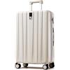 Hanke, Trolley per bagaglio a mano e da stiva con ruote e chiusura TSA, leggeri, in policarbonato rigido, da 35,56 cm, 40,64 cm, 50,8 cm, 61 cm e 73,66 cm, Bianco avorio., Underseat 16-Inch
