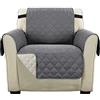 H.VERSAILTEX Copridivano Sedia Impermeabile Divano Protector Mobili Coperture su due lati per Cani/Gatti Letto con Divano Slipcovers 190 x 53cm, Grigio