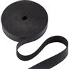 Gorgecraft 5m*19mm*1.6mm Strisce di Cinturino In Pelle Nera Corde di Cuoio Piatto Larghe Fili In Finta Pelle di Grana di Litchi Corde per L'Artigianato Fai Da Te Cintura per Chitarra Laboratorio