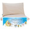 4BABIES-Federa Cuscino 50x30 Bambino- Set 2 Federe per cuscino lettino e culla 100% PURO COTONE Made in Italy- Chiusura a busta- Certificato OEKO-TEX- Biancheria da letto per bambini- AVORIO