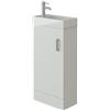 VeeBath BB.MIN010 - Mobiletto per lavabo da bagno lucido lucido bianco - 400 mm