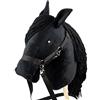 SKIPPI Hobby Horse Nero, Set Cavezza e Redini, Cavallo A3, Testa di Cavallo con Bastone