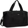 ECOHUB Bagaglio a Mano Easyjet 45x36x20, 30L Borsa Pieghevole da Viaggio, Borsone Palestra Uomo Donna con Tasca Impermeabile, borsa sportiva grande, Borse Aereo, Brevetto Pendente(Nero)