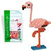 nanoblock Bandai - Nanoblock - Fenicottero Rosa - Mini personaggio a mattoncini - Gioco di costruzione - Kit di costruzione di animali Fenicottero in stile pixel - NBC204