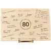CONTRAXT Regali 80 anni compleanno donna uomo. Regalo biglietto auguri compleanno signora 80 anni uomo idee regalo donna mamma decorazioni segnaposto festone scritta buon regalo (80)
