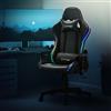 ML DESIGN modern living ML-Design Sedia da Gaming Illuminazione LED RGB e Altoparlanti Bluetooth e Cuscino Lombare Ecopelle Nero Poltrona Ufficio Ergonomica Confortevole Braccioli Poggiatesta Altezza Regolabile Reclinabile