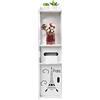 WANZHE Piccolo mobile portaoggetti per WC, supporto per carta igienica, colonna, armadio da bagno, armadio, mensola regolabile, armadio da bagno collonna (20 x 20 x 80 cm bianco,B)