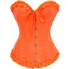 Kelvry - Corsetto da Donna, Stile Sexy, Gotico, in Raso e Pizzo, Snellente, per Ventre Piatto, Taglia Grande, Giallo-1., XXL