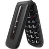 uleway GSM Cellulare per anziani,Flip Telefoni Cellulari Grandi Touch,Volume elevato, Funzione SOS,2,4'' Doppio schermo,Pantalla 2,4'', Nero