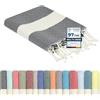 Flora Furora furora HOLIDAY Telo Mare Grande, cotone 100x200 cm | Telo Spiaggia antisabbia | Asciugamano Mare Fouta, frange e angoli - Pareo Donna Uomo Ragazzi | Pic Nic Beach Towel Coperta, lungo leggero