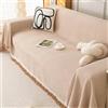 FANSU Telo Copridivano 1 2 3 4 Posti, Copriletto Matrimoniale Multiuso Copritutto, Elegante Coperta Copridivano Antiscivolo Reversibile Coperta Decorativa per Divano (Cachi,180 * 180cm)