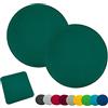 heimtexland ® Set di 2 cuscini per sedia, in feltro, tipo 631, 35 cm, rotondi, colore verde abete