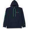 Champion Legacy Neon Spray Powerblend Terry Contrast Logo Felpa con Cappuccio, Blu Marino, S Uomo