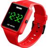 Gosasa Orologio digitale a LED con quadrante grande, data, ora, 3 bar, impermeabile, orologio sportivo da uomo e donna, Rosso G, Sportivo