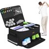 CYUREAY Organizzatore da Golf per Auto, armadietto da Golf a 2 Strati con Scomparto per Scarpe ventilato Separato, Organizer per Auto da Golf Grigio per Accessori da Golf, da Uomo (Grigio)