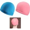 BigCheer Cuffia da Nuoto in Silicone,Cappello da Piscina per Bambini,Cuffia da Nuoto Impermeabile Unisex,Cappello da piscina,Comoda ed Elastica,Adatta per Capelli Lunghi e Corti(2 Pezzi)