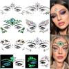 YSGUYILT 8 Pezzi Gemma Viso Gioielli Adesivi Strass Viso Gemme Brillantini Adesivi per Viso per Festival Musicale Bar Esibizione di Carnevale Halloween Compleanno-Stil B