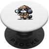 Funny Lhasa Apso Gifts Lhasa Apso Detective Dog Divertente Mistero PopSockets PopGrip Intercambiabile