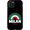 Bahaa's Tee Custodia per iPhone 11 Pro i love Milan, Amo Milano with Italy Flag Arc Graphic Designs