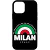 Bahaa's Tee Custodia per iPhone 12 mini i love Milan, Amo Milano with Italy Flag Arc Graphic Designs