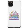 Aesthetic Keyboard Art I Piano I Kids Ke Custodia per iPhone 11 Pro Max Tastiera Colorata Con Fiori I Musica Tastiera