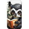 cutesy creation co. Custodia per iPhone XS Max Cute anime baby lemur seduto leggendo una biblioteca libro arte