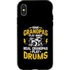 Drumming Gift For A Drummer Drum Custodia per iPhone X/XS Alcuni nonni giocano a bingo veri nonni suonare la batteria batterista