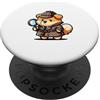Funny Chow Chow Gifts Chow Chow Detective Dog Divertente Mistero PopSockets PopGrip Intercambiabile