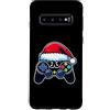 Generic Custodia per Galaxy S10 Video Game Controller Christmas Santa Hat Gamer Ragazzi Bambini