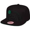 Mitchell & Ness - Berretto Snapback Cropped con visiera, taglia XL, Boston Celtics, colore nero
