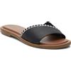 TOMS Shea, Sandali a ciabatta Donna, Black Leather/Suede, 42 EU