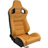 AUTO-STYLE Sedile Sportivo 'RK' - Finta pelle Beige - reclinabile doppia regolazione - incl. Slitte