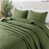 R.SHARE Copriletto Matrimoniale Estivo 225 × 260 cm, Verde Trapunta Matrimoniale Primaverile, 100% Microfibra Trapuntato, Coperta Divano Giorno Ultra Morbida, OEKO TEX(senza federa)