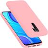 Cadorabo Custodia compatibile con Xiaomi Redmi 9 in LIQUID ROSA - Morbida Cover Protettiva Sottile di Silicone TPU con Bordo Protezione - Ultra Slim Case Antiurto Gel Back Bumper Guscio