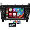 CHARGONIC Android 13 Auto Stereo con 7 Pollici Touchscreen, Autoradio per Mercedes Benz Classe C W203 CLC 2004-2007, Stereo per Auto con Carplay, GPS, USB, Bluetooth, Controllo del Volante (8core 6GB+128GB)