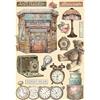 Stamperia - Forme colorate in legno per scrapbooking, album, carte making, Bullet Journals and More, Laser Cut, Stampate per dettagli dettagliati, perfette per artigianato e velenatura (Brocante