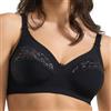 Spiman Reggiseno Senza Ferretto Non Imbottito in Microfibra Elasticizzata con Coppa C Foderata Internamente in Cotone e Pizzo Elastico, Spalline Regolabili, Gancio a 3 Regolazioni, Anche Taglie Forti
