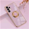 Jeelar ESONG Cover per Samsung Galaxy A52/A52S 4G/5G,Custodia Antiurto Ultrasottile da Donna,Placcatura TPU Silicone Protettiva Case con 360° Magnetica Anello Ring Supporto-Viola