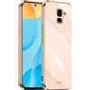 EASSGU [Telaio Elettrolitico Custodia per Samsung Galaxy J6 2018 (5.6 Inches) Cover Protettiva in Morbido Silicone TPU - Rosa