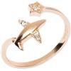 WearTravelers | Anello Aereo Stellina con Zirconi - Argento 925 - Oro Rosa