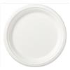 Generico [50 pezzi - 18 cm] Piatti monouso 100% Piatti di carta Bianchi super rigidi, compostabili e biodegradabili, in bagassa, Ideali con alimenti liquidi e caldi, per Picnic, Feste, Barbecue, Pranzi e Cene