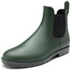 DREAM PAIRS Stivali da Pioggia Uomo Chelsea Wellington Rain boots Impermeabili Stivaletti Elastico Outdoor Ankle Boot,Size 44,NERO,SDRB2401M-E