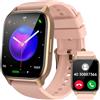 LLKBOHA Smartwatch Donna Chiamate Bluetooth - 1,85 Orologio Smart Watch, 112+ Sportiva, Impermeabile IP68 Orologi, Con cardiofrequenzimetro/SpO2/contapassi/monitoraggio del sonno per Android IOS