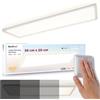 BestLuz Plafoniera a LED Piatta, 58x20CM 24 W 3000 LM Dimmerazione 3 Livelli Luce Bianca Neutra 4000K Rettangolare con Effetto Retroilluminazione, Per Bagno, Camera da Letto, Soggiorno, Cucina