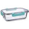 Quid Purity - Contenitore ermetico in vetro, 20,7 x 15,4 x 7 cm, trasparente, 104 cl