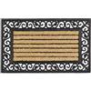 Relaxdays Zerbino Ingresso Casa, 75x45 cm, Tappetino Rettangolare Classic, Fibra di Cocco, Indoor & Outdoor, Multicolore