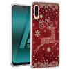 ZhuoFan Cover Samsung Galaxy A50 / A30s / A50s, Custodia Silicone Trasparente con Disegni Christmas Pattern Ultra Slim TPU Morbido Antiurto Bumper Case per Samsung Galaxy A50, (Alce)
